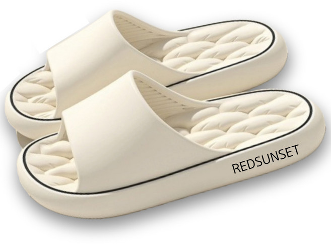레드선셋 에바 푹신한 무소음 조리원 층간소음 실내화 거실화 슬리퍼, 1개, 에바쿠션 화이트