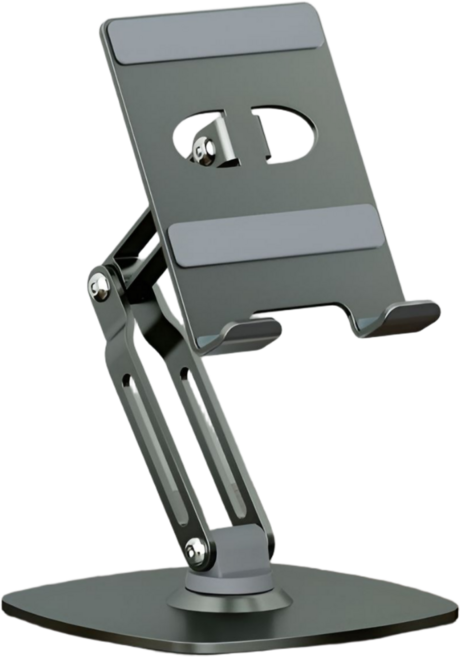 매일다미 360도 회전 높이조절 태블릿 스탠드 거치대, 1개, 그레이