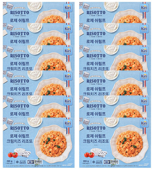 끼리 로제 쉬림프 크림치즈 리조또, 12개, 265g