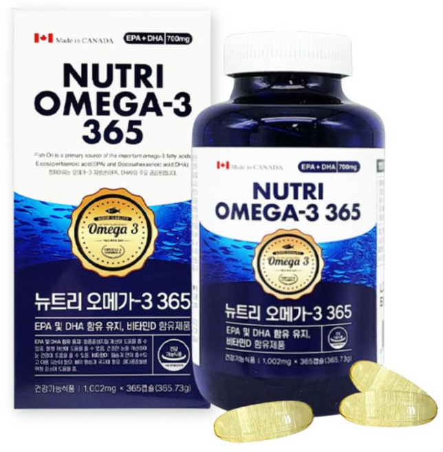 네오힐코 캐나다 완제품 오메가3 정제어유, 1개, 365정
