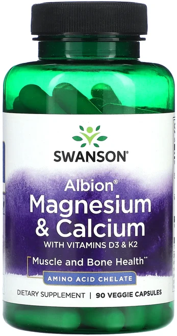 Swanson Albion 마그네슘 및 칼슘 비타민D3 및 K2 함유 베지 캡슐 90정, SwansonAlbion마그네슘및칼슘비타민D3및K2함유, 1개 - 쿠팡