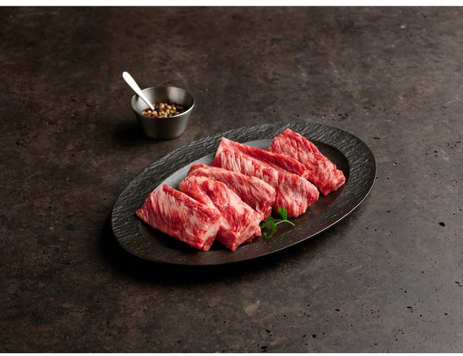 마장동 김씨네한우 투뿔 한우 업진살 갈비살 300g 구이용 소고기, 1개