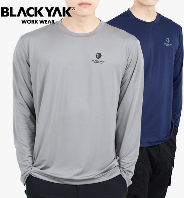 블랙야크 흡한속건 긴팔 라운드 티셔츠