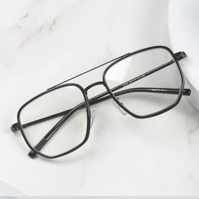 멜라크메 남자 여자 사각 투명 투브릿지 뿔테 유니크 뉴트로 레트로 뿔테