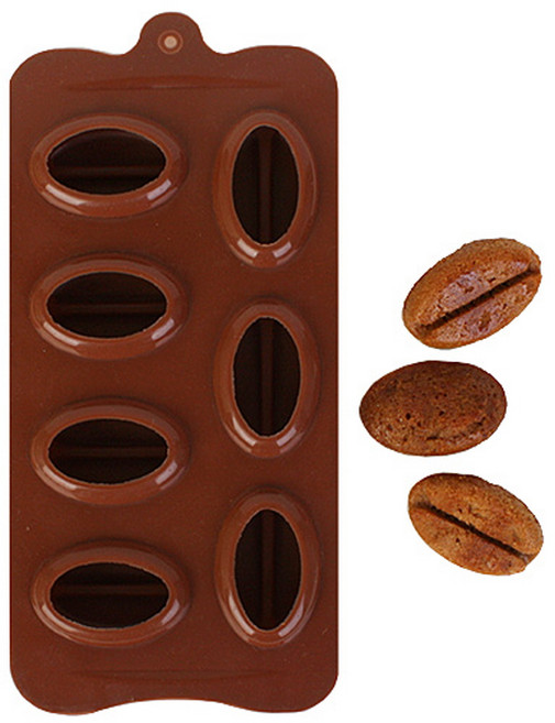 실리콘몰드 (큰 커피빈 7구) 커피콩빵틀, 1개