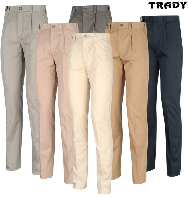 남성 여름용 원턱 플랩포켓 면바지 SWP-4201