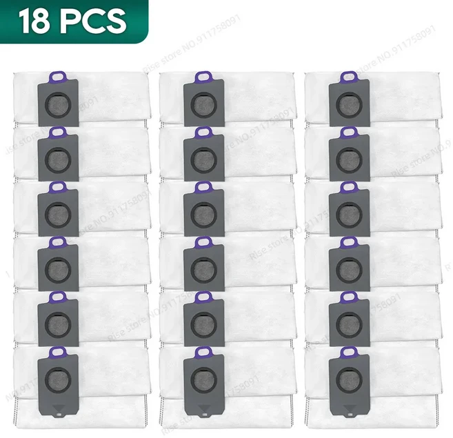 (나르왈 플로우-자동 리필 및 배수 버전) 호환 액세서리 메인 브러시 헤파 필터 먼지 봉투 천 예비 부품, 01 Set 17