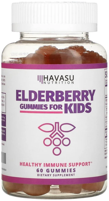 Havasu Nutrition 어린이용 엘더베리 구미젤리 60개, HavasuNutrition어린이용엘더베리구미젤리60개, 1개, 60정 - 쿠팡