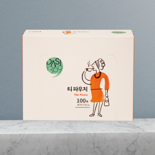 다시1369 티파우치 티필터 100개 II 인퓨저 찻잎우림망, FREE(one size), 1세트
