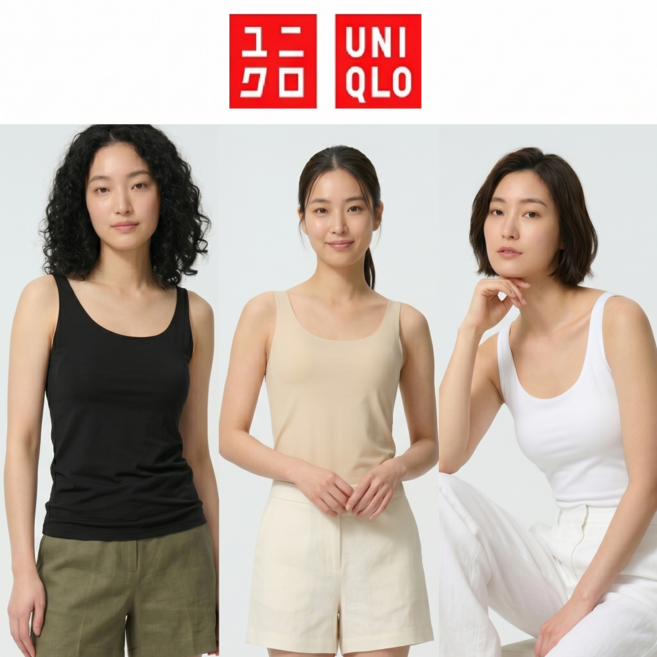 유니클로 에어리즘 심리스 여성 탱크탑 (일본매장판)