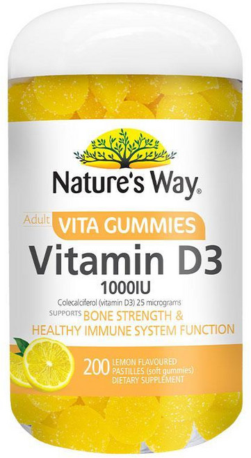 호주 네이쳐스웨이 Nature's Way Vitamin D 어덜트 비타 구미 비타민D 1000iu, 5개, 200정