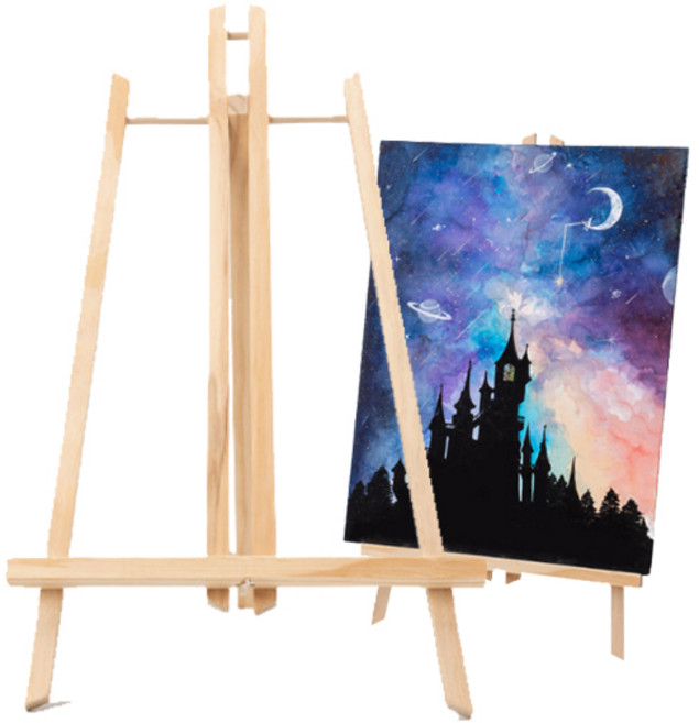 민화샵 원목 나무이젤 거치대 (대형) / 취미유화 액자받침대 전시회 화판거치대, 민화 원목 나무이젤_대(50cm)