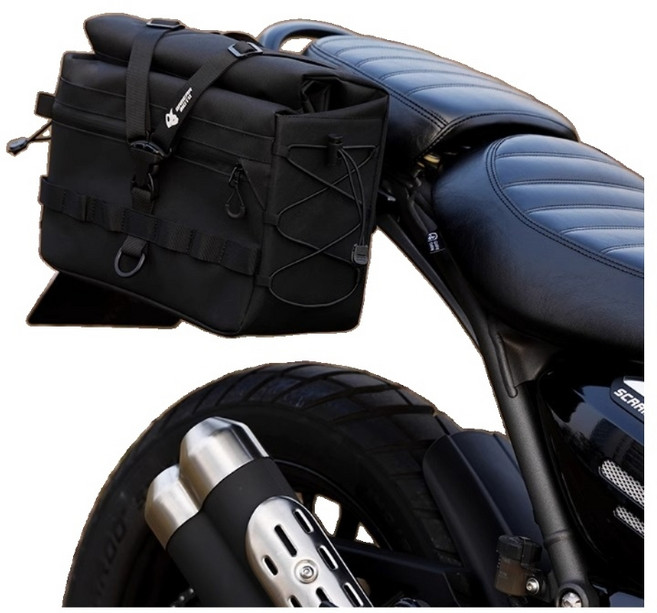 OD 트라이엄프 호환 스크램블러400X/스피드400/본네빌T100/T120 튜닝 퀵릴리스 사이드백 가방 새들백, T100/T120(12-14L 왼쪽)
