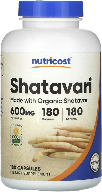 Nutricost 샤타바리 600mg 캡슐 180정, 1개 - 쿠팡
