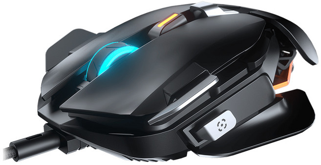 Cougar 美洲獅 DUALBLADER 電競滑鼠 DYNASTRUT升降 模組化 2個編程按鈕 16000DPI, 主商品+素面滑鼠墊