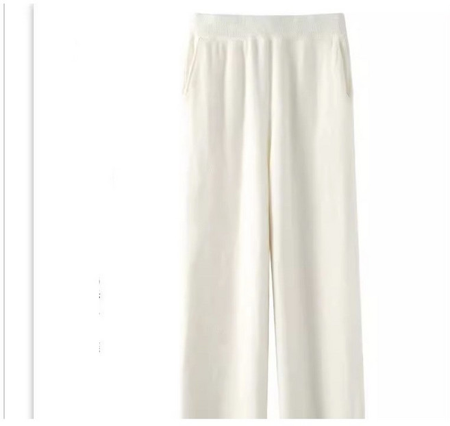 엘엑스 여성용 가을 니트 와이드 팬츠