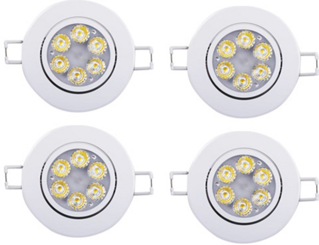 케이시조명 LED 3인치 5W 다운라이트 직회전 매입등 일체형 간접조명 4P, 주광색(하얀불), 4세트