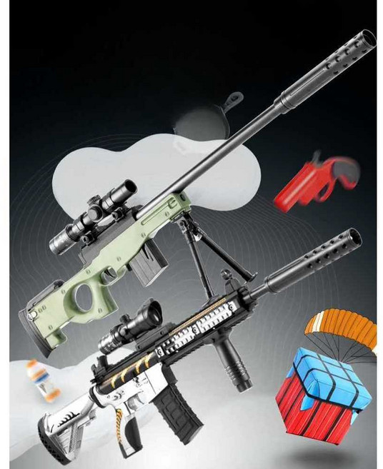 비비탄저격총 AWM M24 에땁 배그 스나이퍼 소프트탄 저격총 풀세트, 1개, AWM 밀리터리 그린 95CM