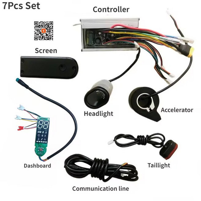 350W 36V 17A 기존 스쿠터 컨트롤러 블루투스 호버 보드 10 인치 MAX ON Play DI 스마트 최대 속도 40 Km, XFY Max APP 7Pcs set, 1) XFY-Max-APP 7Pcs set, 1개