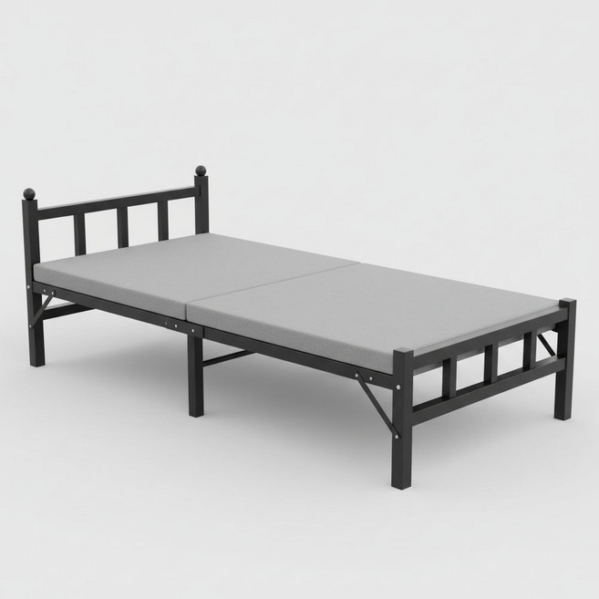 플레니스 접이식 간이 일반 침대, 블랙