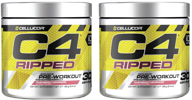 셀루코어 C4 립드 프리-워크아웃 앤 커팅 포뮬러 라즈베리 레모네이드 맛, 183g, 2개
