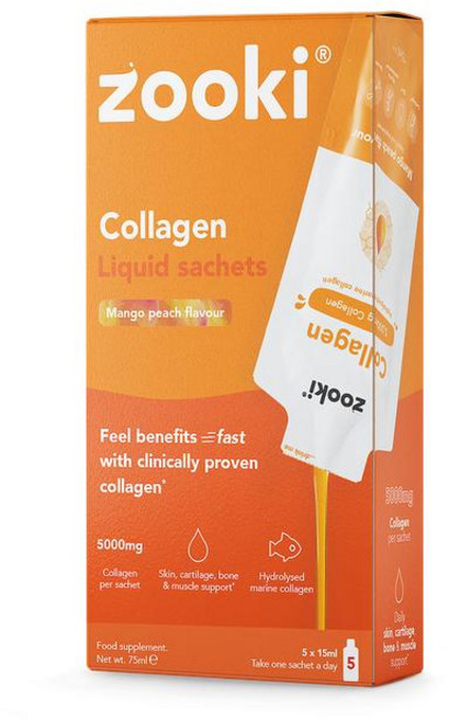 영국 주키 Zooki Marine Collagen 마린 콜라겐 5 000mg 망고맛 5포, 1개, 75ml
