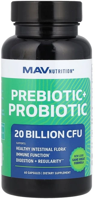 MAV Nutrition 프리-프로 프리바이오틱+프로바이오틱 베지 캡슐 60정 Nutrition (MAV 뉴트리션), 1개 - 쿠팡
