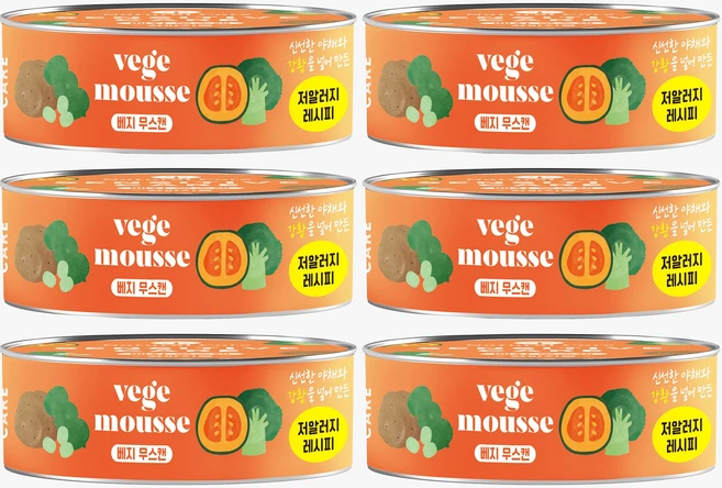 네츄럴코어 센시티브케어 베지 저알러지 강아지캔 80g, 6개, 베지 무스 - 쿠팡