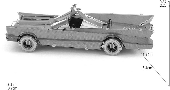 Ford 汽車 3D 金屬拼圖, TV今典蝙蝠車, 1個, 800片