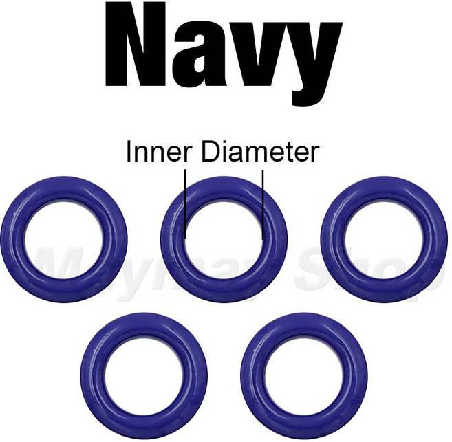 100 세트 4mm 다색 Eyelets 그로멧 금속 반지 와셔 Scrapbooking 싱글 슈즈 벨트 캡 가방 태그 의류 DIY Leathercraft, Navy
