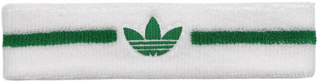 [25NEW] 아디다스 오리지날 테니스 헤드밴드 JW6118 스포츠 헤어밴드 테니스 머리띠, 00F, 화이트+그린, 1개