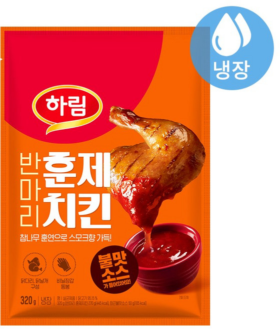 하림-반마리훈제치킨 불맛소스 320g, 5개