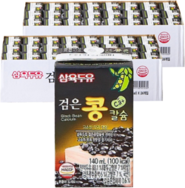 삼육두유 검은콩 칼슘 140ml x 48팩 / (24팩 x 2개), 48개
