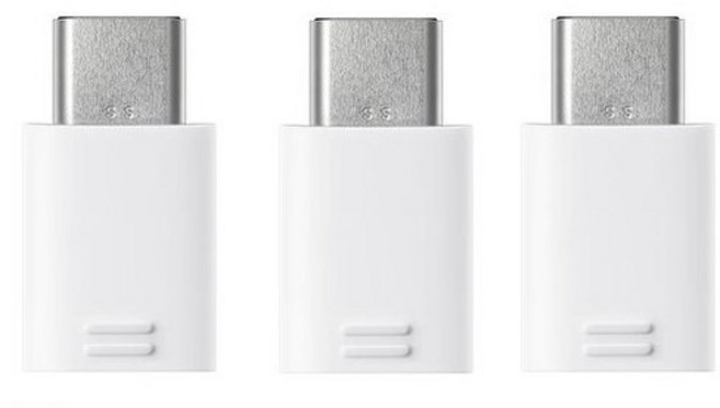 3개 언박싱 삼성전용 마이크로 5핀 to C타입젠더 변환젠더 정품호환, 화이트, 22mm