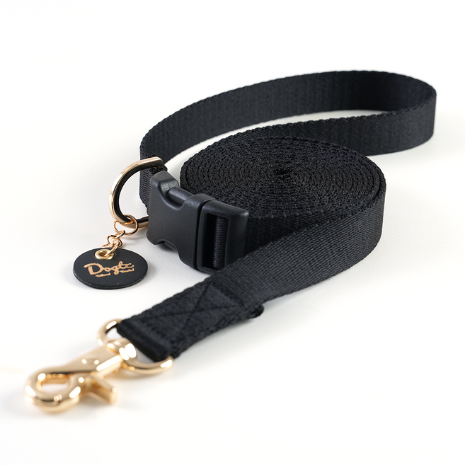 독츠 강아지 프리워크 핸즈프리 리드줄, 1개, 오닉스 블랙