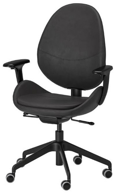 이케아 컴퓨터의자 사무용 게이밍 의자 하테피엘 스미디그 블랙