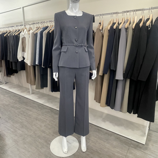 케이엘 KL 네몬 스퀘어 벨트 바지정장 2컬러 sle26Md41O