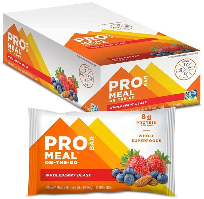 PROBAR 식사대용 바 피넛 버터 초콜릿 칩 비GMO 글루텐 프리 유기농 인증 건강 식물 기반 천연 식품 성분 천연 에너지원 12개입, 홀베리 블래스트, 85g, 1개 - 쿠팡