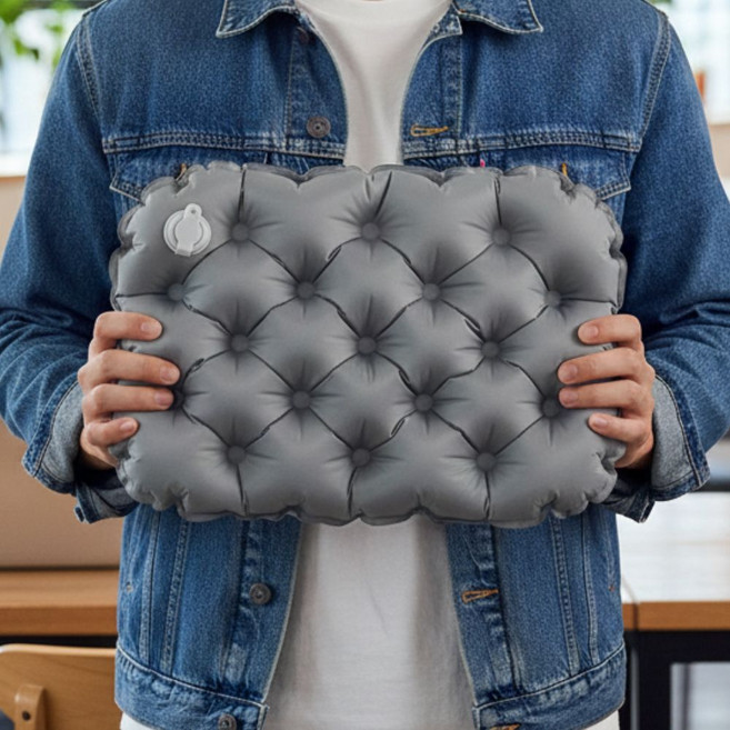 유또 휴대용 접이식 등산 캠핑 멀티 방석, 그레이