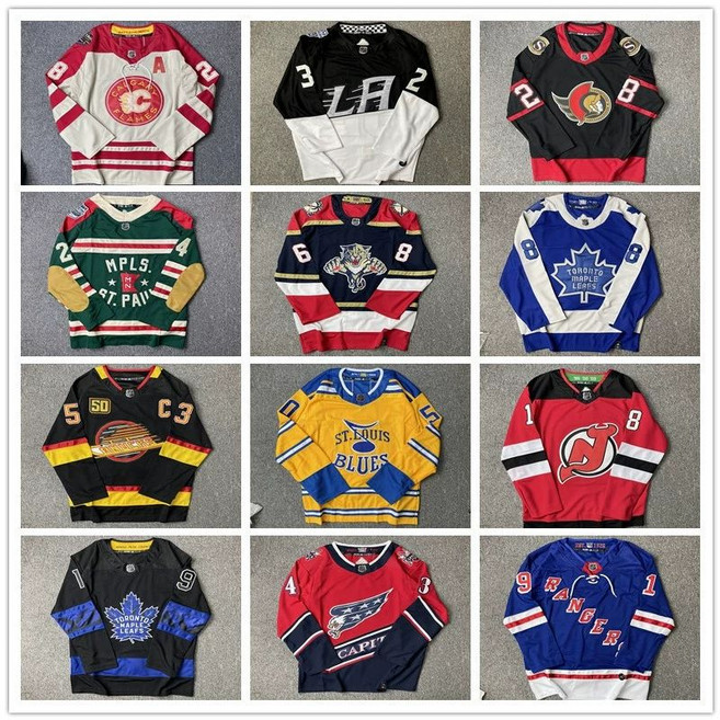 아이스하키 유니폼 저지 상의 긴팔티 훈련 박스티 오버핏 레드3 숫자 랜덤 발송 S46 유럽 미국 사이즈