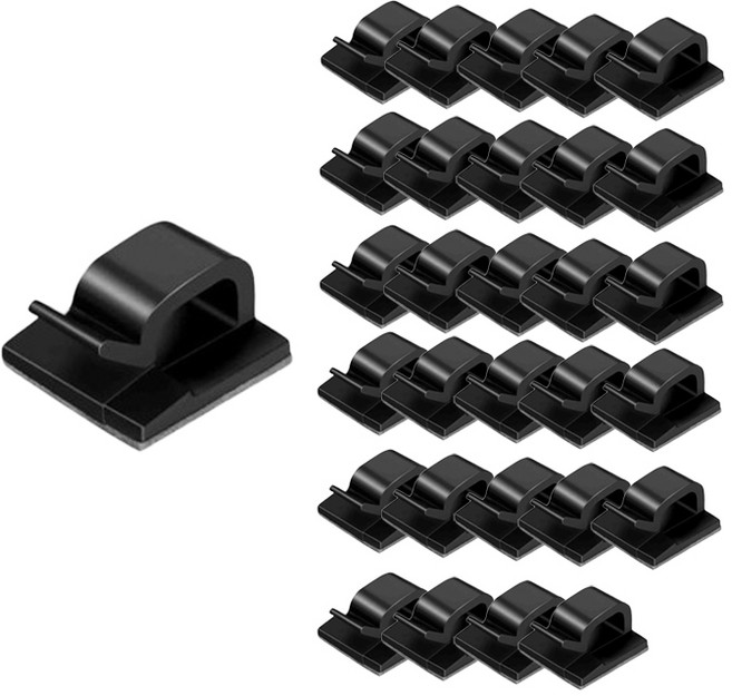 아이앤트 선정리 케이블 클립, 30개, 블랙