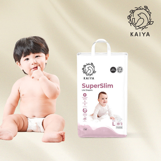 카이야 슈퍼슬림 프리미엄 기저귀 밴드형 남여공용, 대형(L), 40매