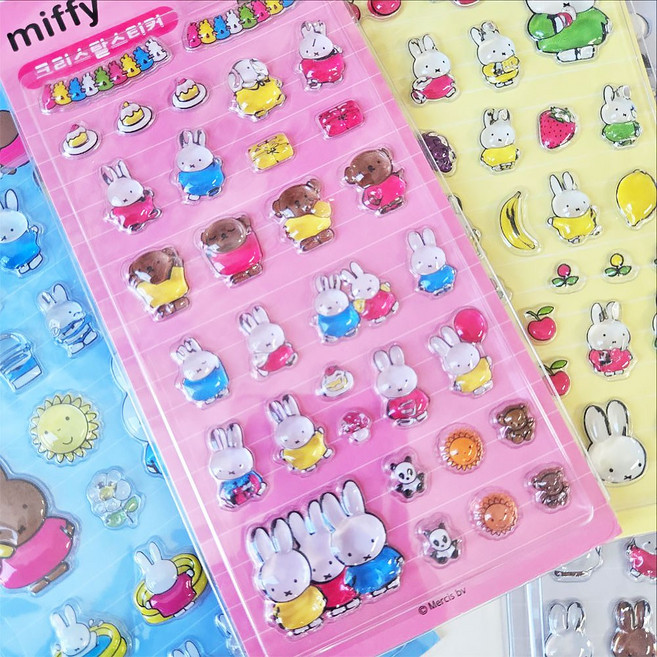 미피 3D 크리스탈 스티커 에폭시 다꾸 꾸미기, 1개, 랜덤