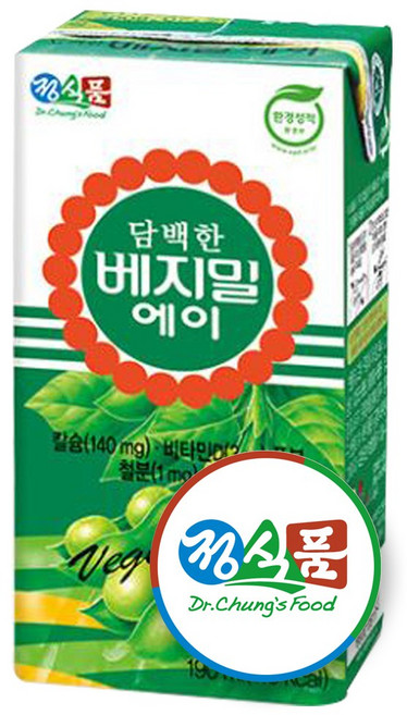 정식품 담백한 베지밀 A / 베지밀 에이 / 정식품 대리점에서 직접출고, 48개, 190ml