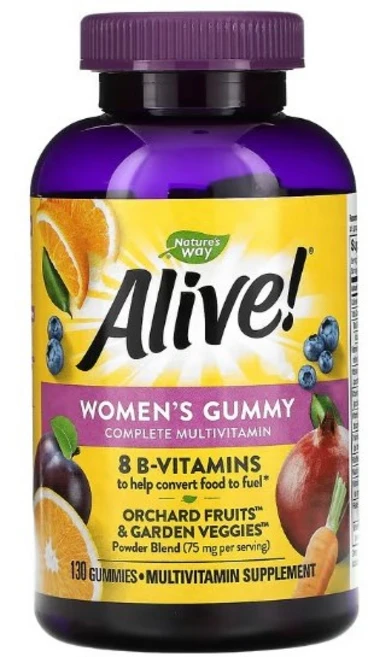 Nature's Way Alive! 여성용 구미 젤리 컴플리트 종합 비타민 혼합 베리맛 구미 젤리 130개 / 대용량, 130 개, 1개, 130정 - 쿠팡