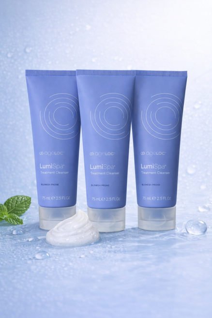 뉴스킨 에이지락 루미스파 트리트먼트 클렌저 아크네 트리오, 3개, 75ml