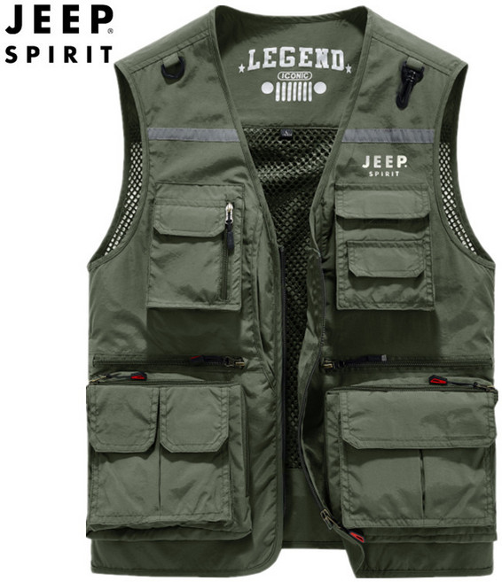 JEEP SPIRIT 정품 아웃도어 조끼 낚시 조끼 등산 조끼 작업 조끼 JC0561-TXB