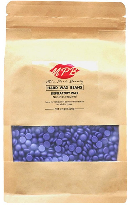 MPB巴黎小姐 薰衣草硬蠟除毛蠟豆 500g 無需除毛布 私密處全身適用, 1個
