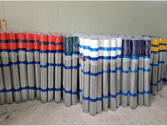 측량 깃발 1.5m 일체형 ( 빨 파 노 녹 흰), 파랑, 50개