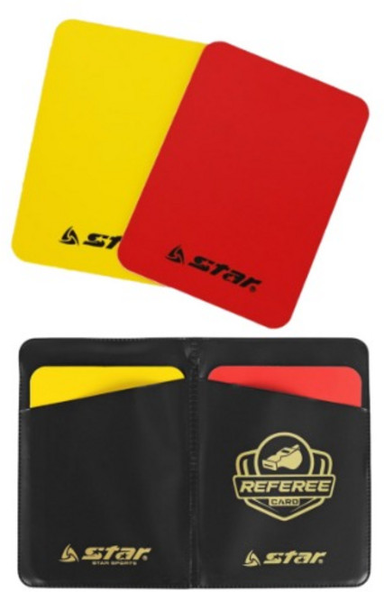 스타스포츠 심판 카드 수첩형 심판용 레드카드 옐로카드, 1개, 상세페이지 참조
